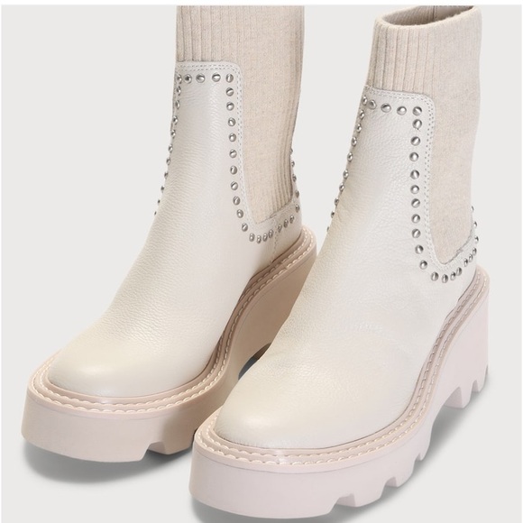 Dolce Vita Womens Hoven Leather Studded Chelsea Boots - Picture 4 of 14